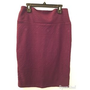 LULAROE Purple Burgundy Pencil Skirt